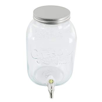 Gibson Home Jewelite 2.5 Gallon Drink Dispenser, Clear Glass - Bed