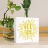 Inspirational Wood Box Sign You Are Sun Wooden Block Signs Motivational Quote Desk Décor - 4 of 4