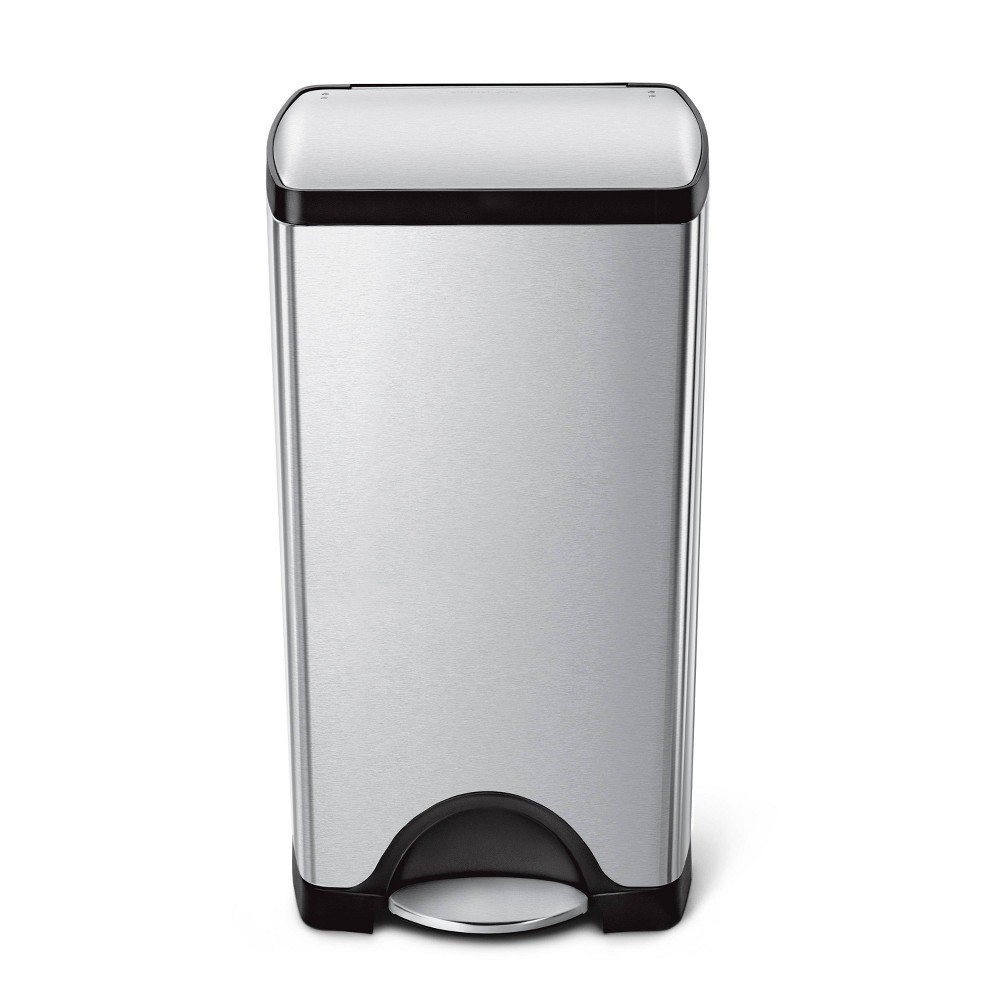 Photos - Waste Bin Simplehuman 30L Rectangular Kitchen Step Trash Can Stainless Steel with So 