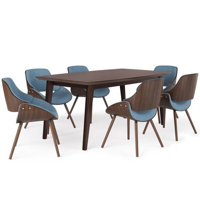 7pc Malone V Dining Set with Wood Back - WyndenHall