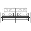 vidaXL King Metal Bed Frames with Headboard, Under Bed Storage, Noise Free, Black, No Mattress - 4 of 4