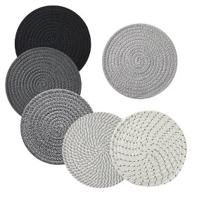 Itopfox 6-Pack Heat Resistant Trivets for Dishes, Pots and Pans, Hot Pads for Kitchen, Plate Mats for Table and Countertops, Farmhouse Decor Home - 1 of 4