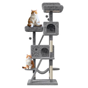 Large Cat Tree for Big Cats, Multi-Level Cat Tower for Indoor Cats, Scratching Post,Condo,Platforms,Cat Tunnel,Hammock,Feeding Station,Pet Play House - 1 of 4
