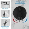 Bathroom Shower Faucet Set, Rainfall Shower Head With Handheld Combo, Wall Mounted Shower System Shower Fixtures With Pressure-Balanced Valve - 4 of 4