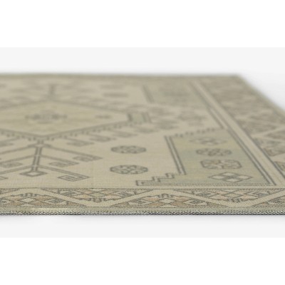 Sage Green Medallion Wool and Nylon Area Rug 9'9" x 12'6"