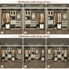 Besiost 80"-120" Closet System with Door and Wooden Drawers - 4 of 4