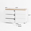 VANIRROR 6-Drawer Storage Cabinet, Wooden Dresser and Clothes Organizer with Large Storage Space for Bedroom, Hallway, or Living Room - 3 of 4