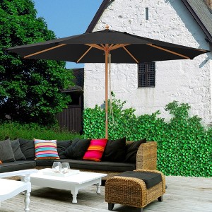 Yescom 13FT Large Outdoor Patio Umbrella UV30+ Wood 8 Rib Pole for Table Beach Yard Garden Wedding Deck Cafe Pool yellow - 1 of 4