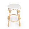 HomeRoots 24" White and Natural Heavy Duty Rattan Backless Counter Height Bar Chair - 4 of 4