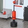Soozier Boxing Speed Punch Bag Freestanding with Reflex Bar and Gloves Rotating Flexible Arm, Speed Ball, Waterable Base for Adult & Kids - 3 of 4