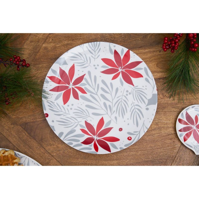 C&F Home Poinsettia Christmas Round Platter, 2 of 6