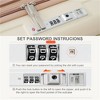 FATMOON 2-Piece Front Opening Luggage Set with Expandable Travel Bag, Hard Shell Suitcase with Cup Holder - 20" Carry-On, Ivory and Golden - 3 of 4