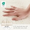 SEVOBAL Bathroom Rugs Bath Mat Rug Home Decor Carpet Shower Mat Non-Skid for Toilet Side Floor Shower Room Bathroom, Off-White, 24"*20"*0.75" - 4 of 4