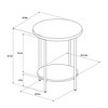 Wood and Metal Round End Table - Room Essentials™ - image 4 of 4