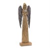 Rustic Wood and Iron Angel Figurines Set of 2 – 22.75 Inch Height – Christmas Display – By Melrose - 3 of 3