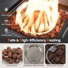 Tangkula 29" Propane Rattan Firepit Table w/ Lava Rocks & Protective Cover Metal Frame - image 4 of 4