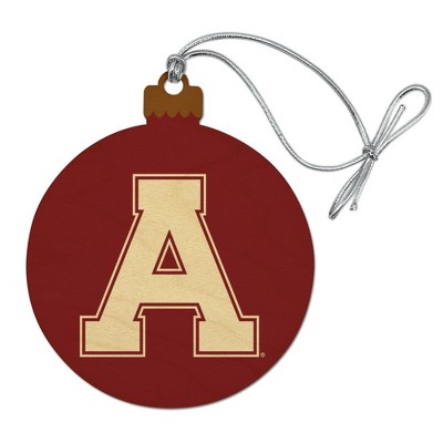 Alma College Primary Logo Wood Christmas Tree Holiday Ornament