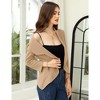 WhizMax Women's Business Casual Blazer 3/4 Sleeve Dressy Open Front Work Office Cardigan Cropped Suit Jacket - 2 of 4