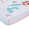 NoJo Disney Ariel Watercolor Wishes Aqua, Pink and White Never Stop Exploring 100% Cotton Photo Op Fitted Crib Sheet - 2 of 4