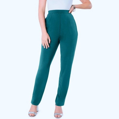 Roaman's Ultrasmooth Fabric Straight-Leg Pant