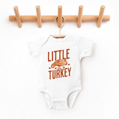 The Juniper Shop Little Turkey Orange Baby Bodysuit