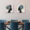 (Set of 2) 20" x 20" Gele I and II by Mark Chandon Canvas Art Prints - Masterpiece Art Gallery: Modern Unframed Decorative Portrait - 3 of 4