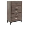 PAGED Dresser with Drawers Contemporary Glam Style Storage Drawers with Embossed Crocodile Patten for Living Room, Hallway, Office - 3 of 4