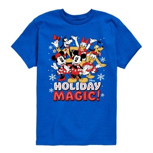 Boys' - Disney - Mickey and Friends Holiday Magic Short Sleeve Graphic T-Shirt - 1 of 4