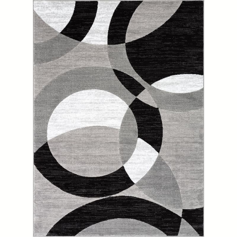 Well Woven Casual Modern Styling Shapes Circles Area Rug, 1 of 10