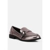 Haruka Metallic Faux Leather Women Loafers - 2 of 4