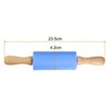Unique Bargains Silicone Smooth Wooden Handle Non-Stick Kitchen Rolling Pin - 2 of 4