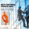 VEVOR Dual-Weave Polyester Cord, 3/8 inch by 120 feet, 48-Strand, 4000 Pound Tensile Strength, Multi-Use Rope for Arborist Activities, Orange/Black - 3 of 4