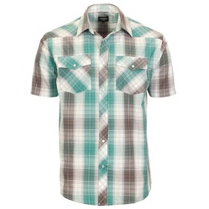 Gioberti Men's Western Cowboy Short Sleeve Shirt with Snap Buttons - 1 of 4