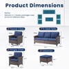 Buenhomino 7-Piece Outdoor Set – Sofa, 2 Swivel Chairs, 2 Single Chairs & 2 Ottomans, Handwoven Wicker, Weather-Resistant Cushions - 3 of 4