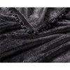 The Nesting Company Walnut Flannel Extra Soft Pompom Throw Blanket 50" x 70" - 2 of 4
