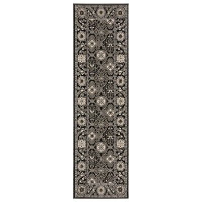 Oriental Weavers Raylan RAY05 Charcoal/ Grey Indoor Area Rug - 2'3" x 7'6"