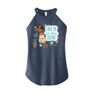 Women's - Disney - Take Me To The Ocean Graphic High Neck Tank - 1 of 2