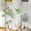 Garvee Artificial Plants Indoor,Faux Floor Plant in Pot, Nandina Artificial Tree with White Planter for Home Decor Office Living Room - 3 of 4