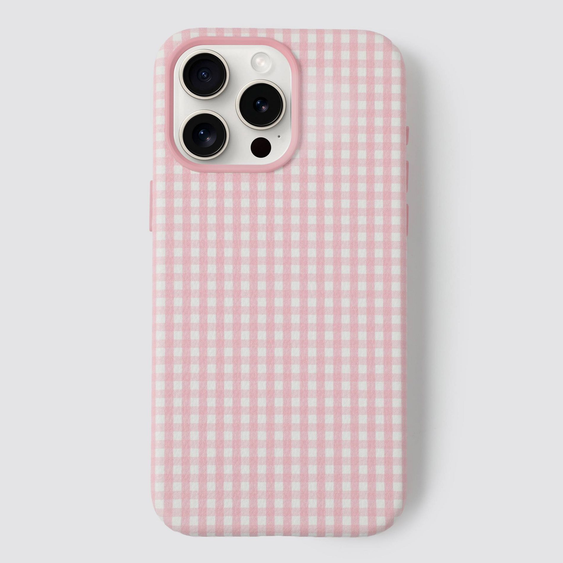 Hello Lux Gingham Phone Case - 15 Pro Max Pink
