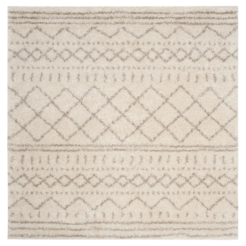 Ivory/Beige Solid Loomed Square Area Rug - (6'7inx6'7in) - Safavieh