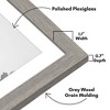 Americanflat 28x40 Picture Frame with Polished Plexiglass, Use as 24x36 Frame with Mat or 28x40 Frame Without Mat, Hudson Collection, Grey Wood - 3 of 4