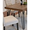 NicBex  6-Piece Wooden Dining Set,Mid-Century Modern Kitchen Table with 4 Upholstered Tufted Side Chair and Bench,Metal Legs - 4 of 4