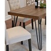 NicBex  6-Piece Wooden Dining Set,Mid-Century Modern Kitchen Table with 4 Upholstered Tufted Side Chair and Bench,Metal Legs - image 4 of 4