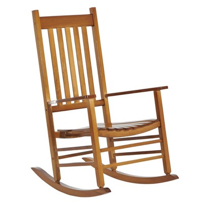Outsunny Wooden Rocking Chair Indoor / Outdoor Rocker with High Back for Patio, Porch