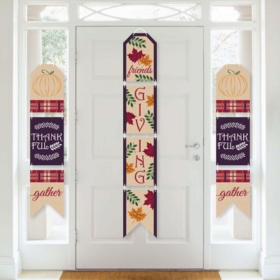 Big Dot of Happiness Friends Thanksgiving Feast - Hanging Vertical Paper Door Banners - Friendsgiving Party Wall Decoration Kit - Indoor Door Decor