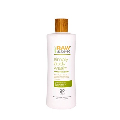 Raw Sugar Green Tea + Cucumber + Aloe Vera Sensitive Skin Simply Body Wash - 25 fl oz