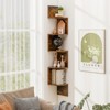 Tangkula 2pcs 5-Tier Corner Shelf Wall Mount Floating Corner Bookshelf Industrial Corner Ladder Shelf - 2 of 4