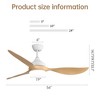 Sofucor 56'' Ceiling Fans with Lights and Remote for Indoor/Outdoor White+Yellow - 3 of 4