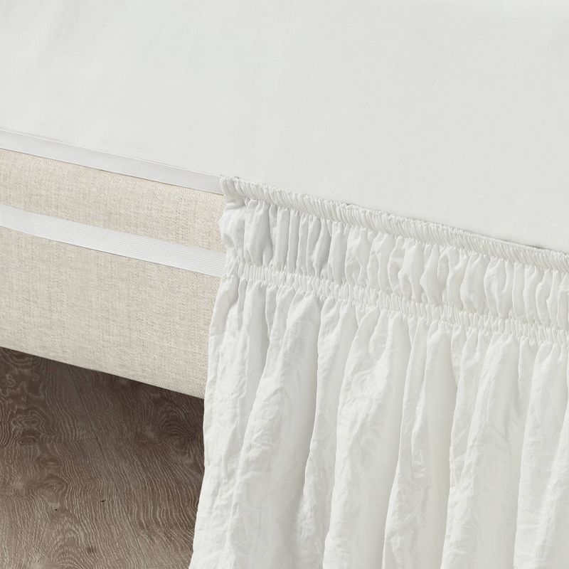 Ruched Ruffle Elastic Easy Wrap Around Bedskirt - Lush Décor, 4 of 8
