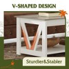 Coffee Table 43" with Storage Shelf and Sturdy V-Shaped Support, Farmhouse Wood Center Table for Living Room, Bedroom, Office, Balcony - 4 of 4